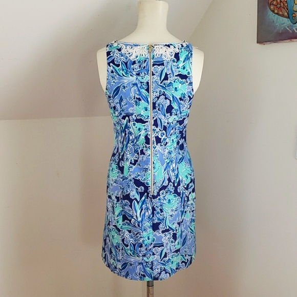 Lilly Pulitzer GABBY SHIFT Dress Royal Purple Koalafications Sleeveless Zip S 0 - Picture 6 of 16